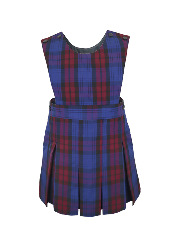 St Joseph's Timaru Pinafore Blue/Red Tartan