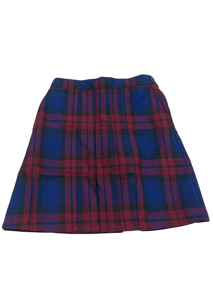 St Joseph's Timaru Skort Tartan Royal/Maroon
