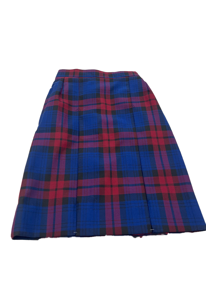 St Joseph's Timaru Skirt Blue/Red Tartan